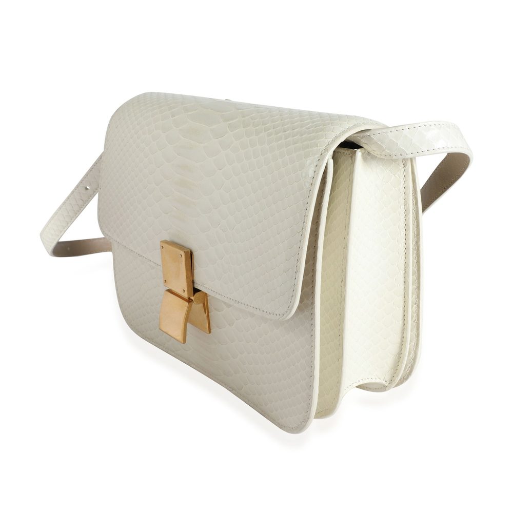 Celine Cream Python Medium Classic Box Bag - image 2